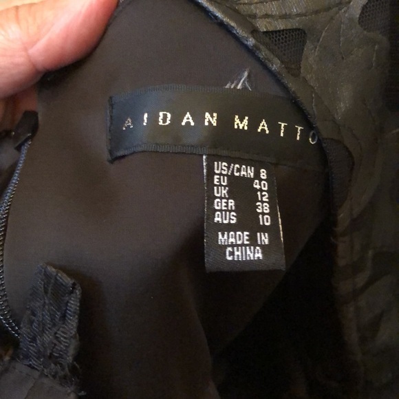 Aidan Mattox Sleeveless Illusion Neckline Dress - Picture 5 of 5